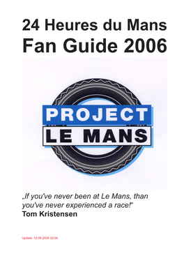 Le Mans Fan Guide 2006 Jacky Ickx