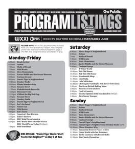 WXXI Program Guide | May 2021