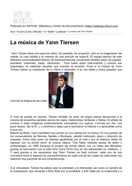 La Música De Yann Tiersen