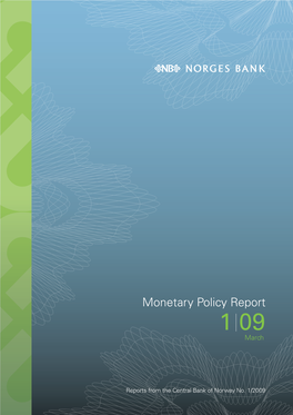 Monetary Policy Report 1/09 (Pdf)