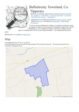 Ballinleenty Townland, Co. Tipperary