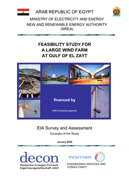 Feasibility Study for a Large Wind Farm at Gulf of El Zayt