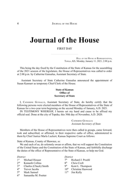 Journal of the House