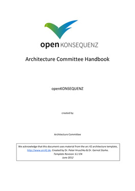 Architecture Committee Handbook