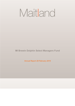 Brewin Dolphin Select Managers Fund