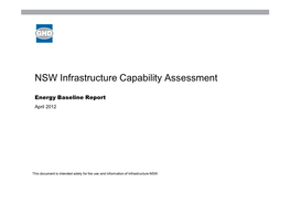 NSW Infrastructure Capability Assessment: Energy Baseline Report