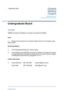 Undergraduate Board