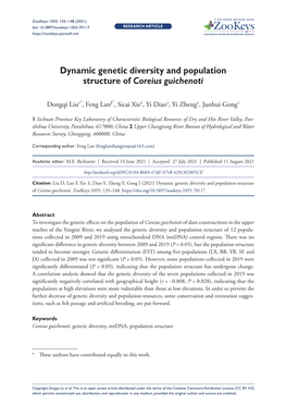 Dynamic Genetic Diversity and Population Structure of Coreius Guichenoti