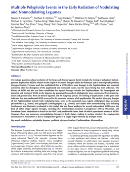 Multiple Polyploidy Events in the Early Radiation of Nodulating And