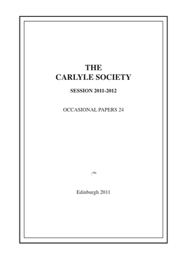 The Carlyle Society Papers