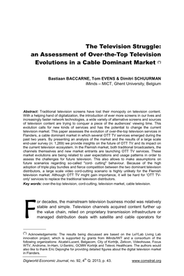 Managing Real Options in Television Broadcasting