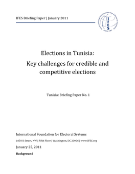 IFES White Paper Series on Electoral Fraud