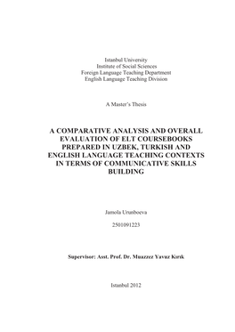 A Comparative Analysis and Overall Evaluation of Elt