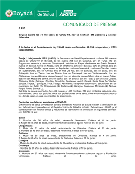 Comunicado De Prensa C 267