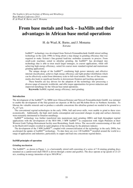 From Base Metals and Back – Isamills and Their Advantages in African Base Metal Operations