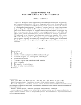 Biased Graphs. Vii. Contrabalance and Antivoltages