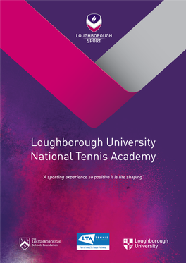 National Tennis Academy Prospectus