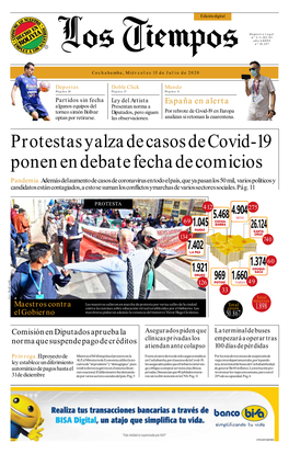 Protestas Y Alza De Casos De Covid-19 Ponen En Debate Fecha De Comicios Pandemia