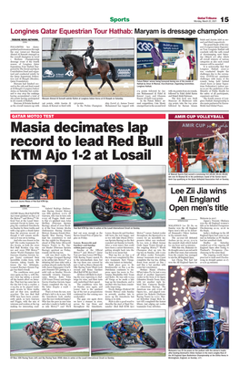 Masia Decimates Lap Record to Lead Red Bull KTM Ajo 1-2 at Losail