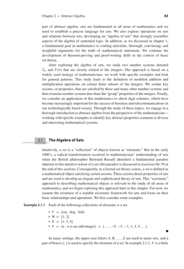 2.1 the Algebra of Sets