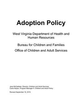 Adoption Policy