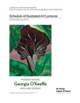 Schedule of Illustrated Art Lectures Winter/Spring 2014