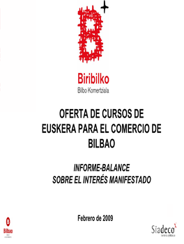 Oferta De Cursos De Euskera Para El Comercio De Bilbao