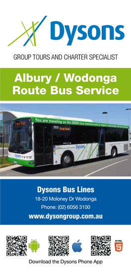 Albury / Wodonga Route Bus Service