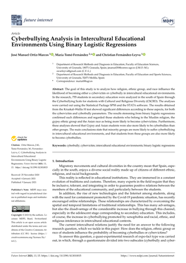 Cyberbullying Analysis in Intercultural Educational Environments Using Binary Logistic Regressions