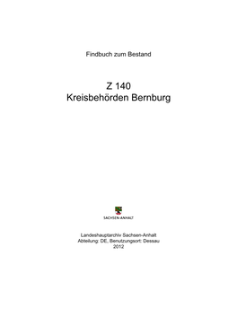 Z 140 Kreisbehörden Bernburg