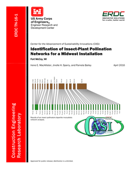 Identification of Insect-Plant Pollination Networks for a Midwest Installation: Fort Mccoy, WI 5B