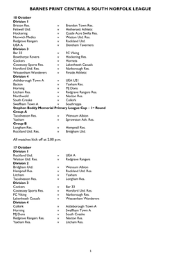 Crown Fire Central & South Norfolk League