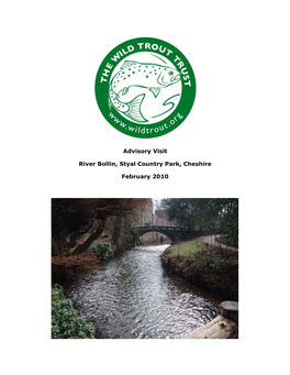 Advisory Visit River Bollin, Styal Country Park, Cheshire February