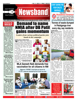 Demand to Name NMIA After DB Patil Gains Momentum