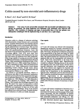 Colitis Caused by Non-Steroidal Anti-Inflammatory Drugs