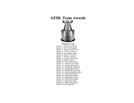GFHL Team Awards