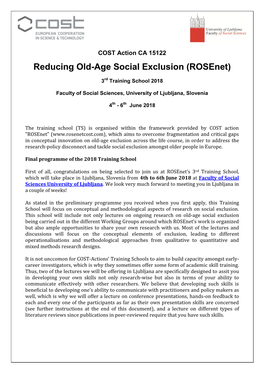 Reducing Old-Age Social Exclusion (Rosenet)