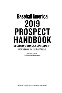Exclusive Bonus Supplement Prospects Who May Contribute in 2019