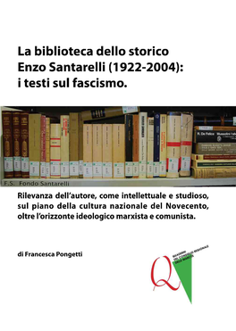 La Biblioteca Dello Storico Enzo Santarelli (1922-2004): I Testi Sul Fascismo