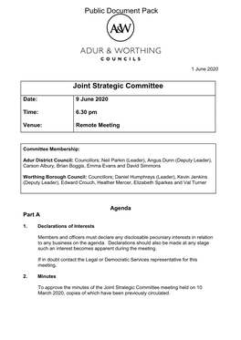 (Public Pack)Agenda Document for Joint Strategic Committee, 09/06