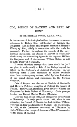 Odo, Bishop of Bayeux and Earl of Kent