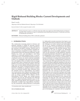 Rigid Biobased Building Blocks: Current Developments and Outlook