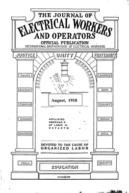 WOR/(Lp 'Tv and OPERATORS D.8 OFFI~IAL PUBLICATION INTERNATIONAL BROTHERHOOD of ELECTRICAL WORKERS