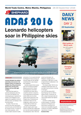 Leonardo Helicopters Soar in Philippine Skies