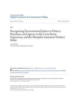 Recognizing Environmental Justice in History: Resistance And