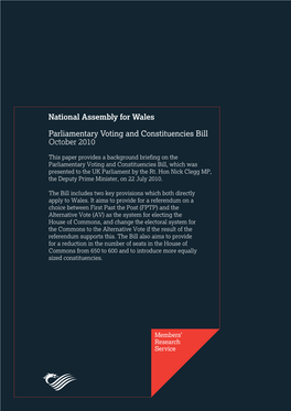 Parliamentary Voting and Constituencies Bill October 2010