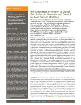 Infiltration from the Pedon to Global Grid Scales: an Overview and Outlook for Land Surface Modeling