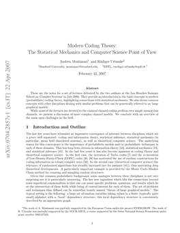 Modern Coding Theory: the Statistical Mechanics and Computer Science Point of View