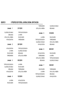 1 Grupo Ii Trofeo De Futbol Juvenil