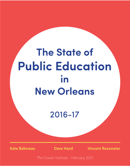 The State of Public Education in New Orleans